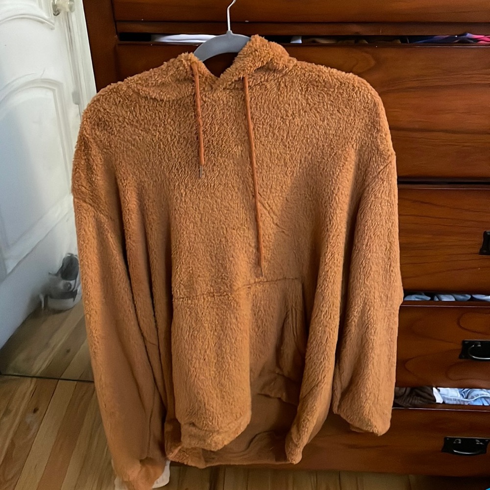 Autumn brown furry hoodie